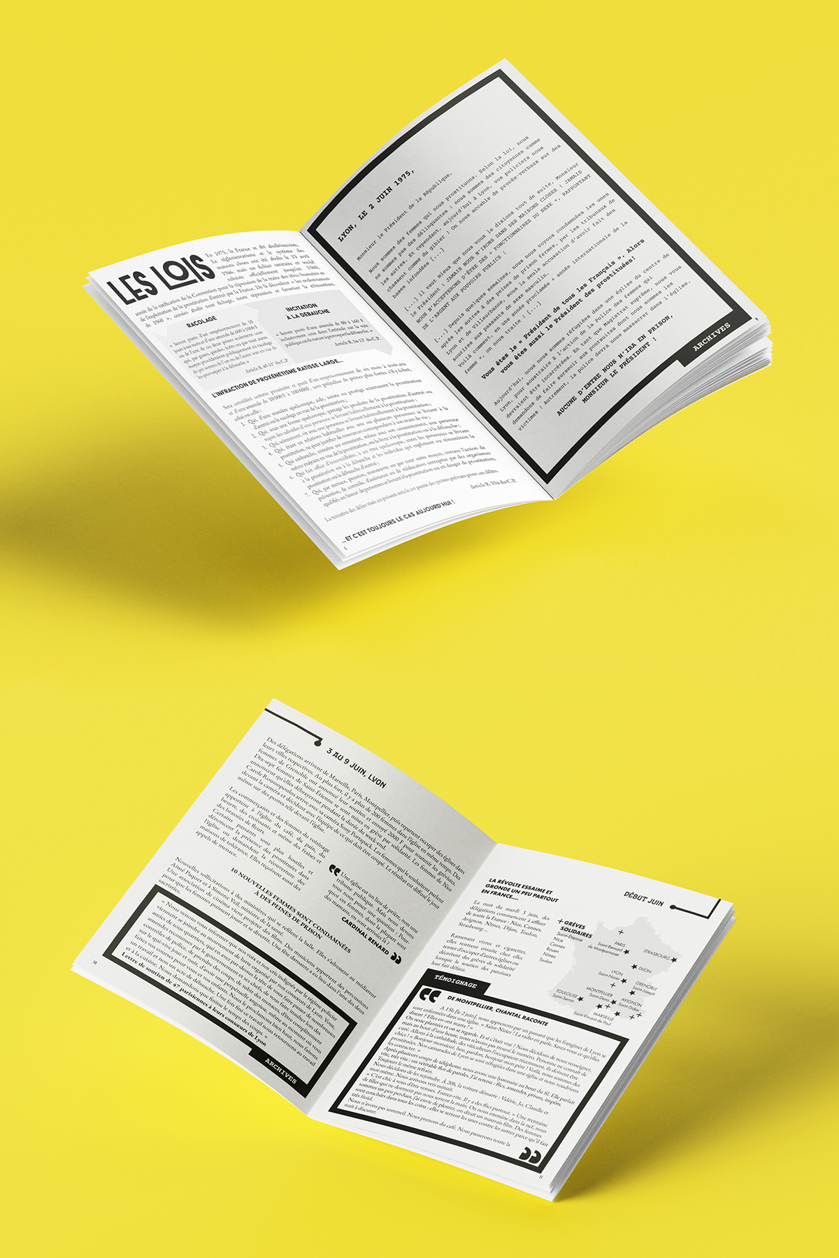 Mises en page du livret commémoratif Tullia