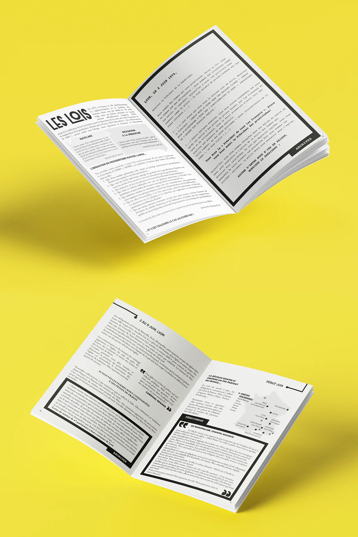 Mises en page du livret commémoratif Tullia